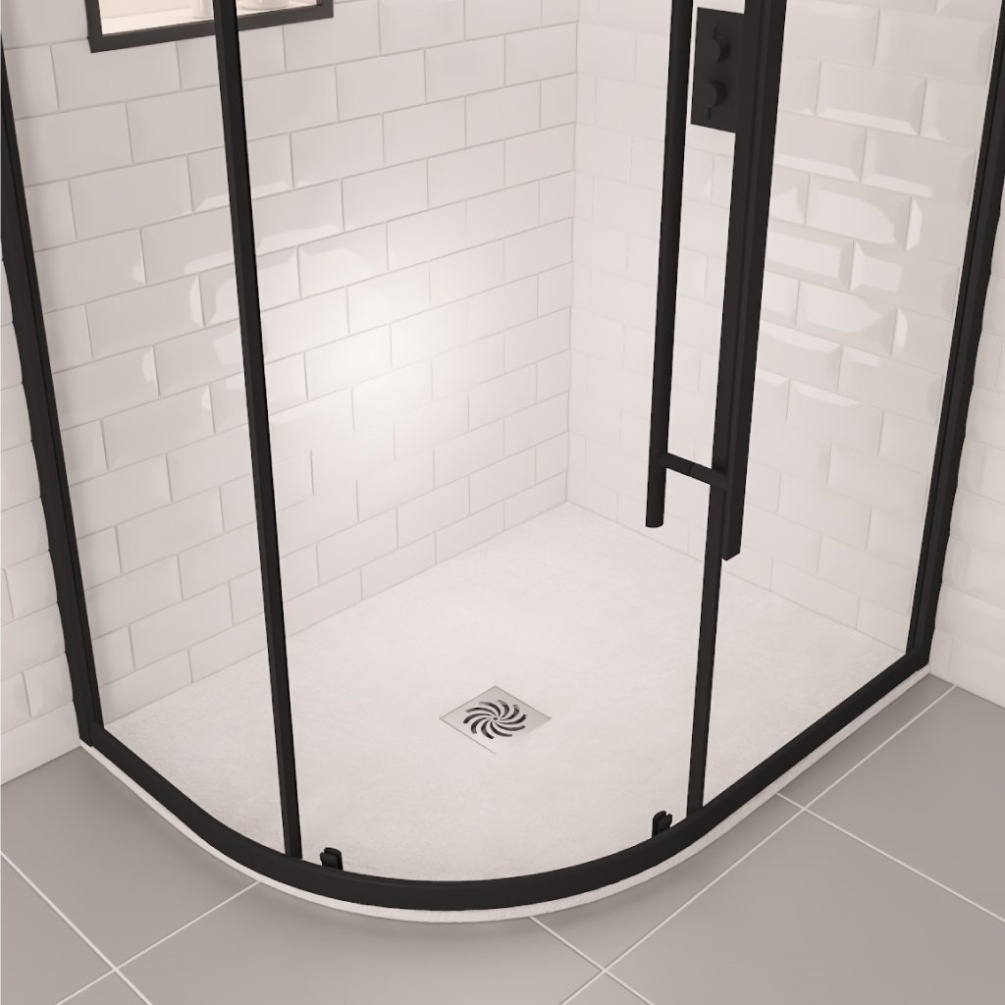 Eastbrook Crossland White 1200mm x 900mm Offset Quadrant Shower Tray Lifestyle
